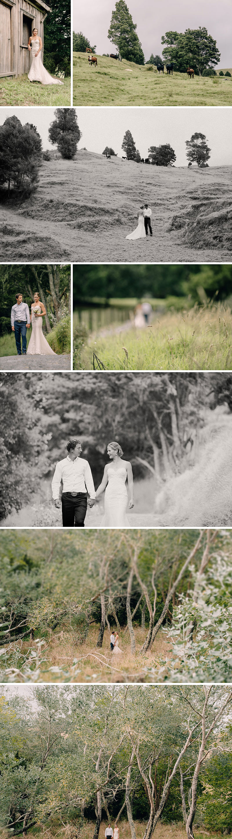 Creative wedding photographs Northland New Zealand