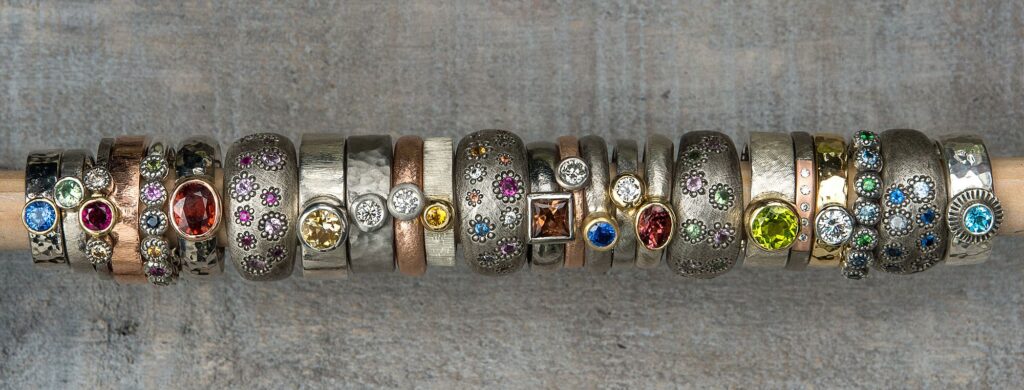 Diamond and gems stone custom made jewllery
