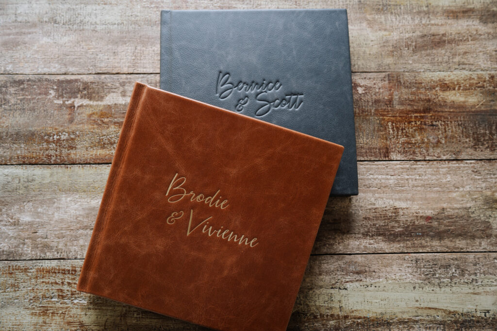 Wedding album designed by Jess Burges Photography