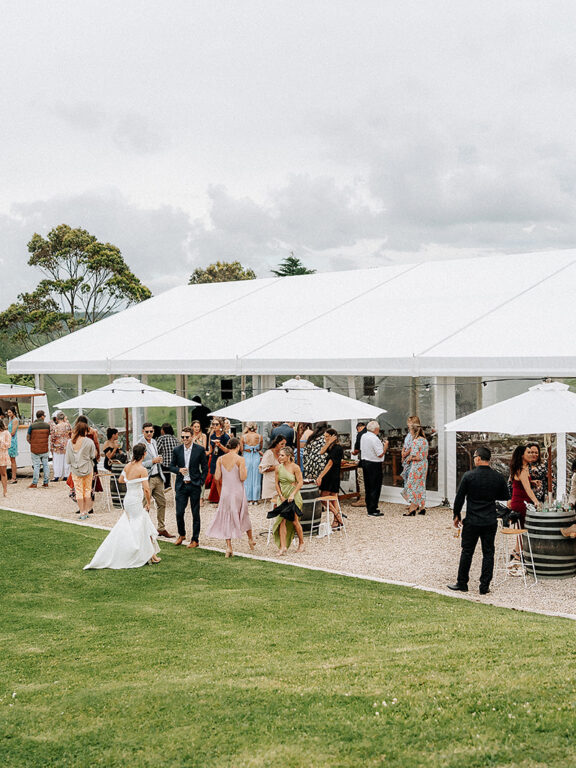 Bride and groom at Baylys' Farm wedding venue, Bay of Islands