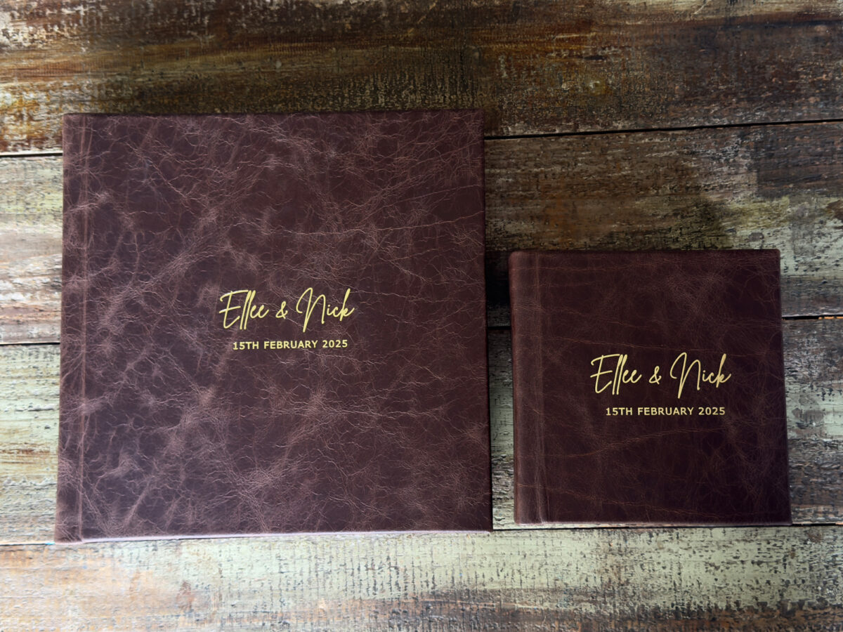 Wedding album designed by Jess Burges Photography