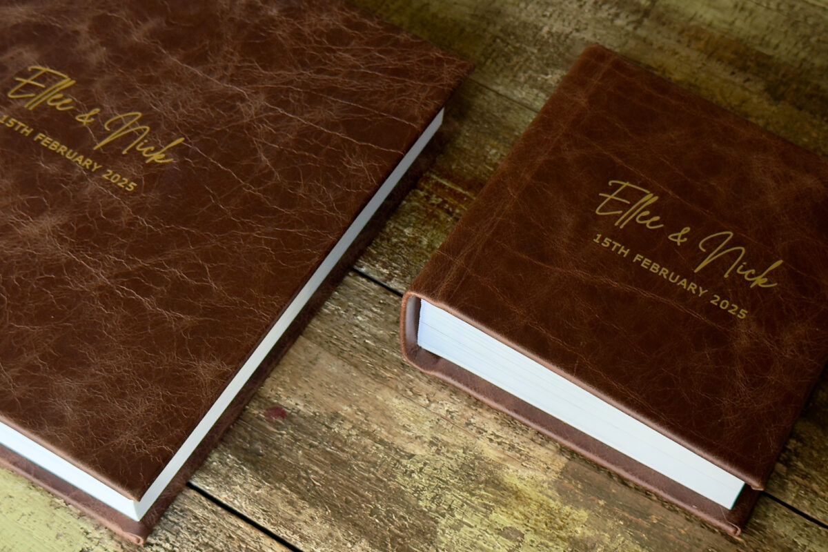 Wedding album designed by Jess Burges Photography
