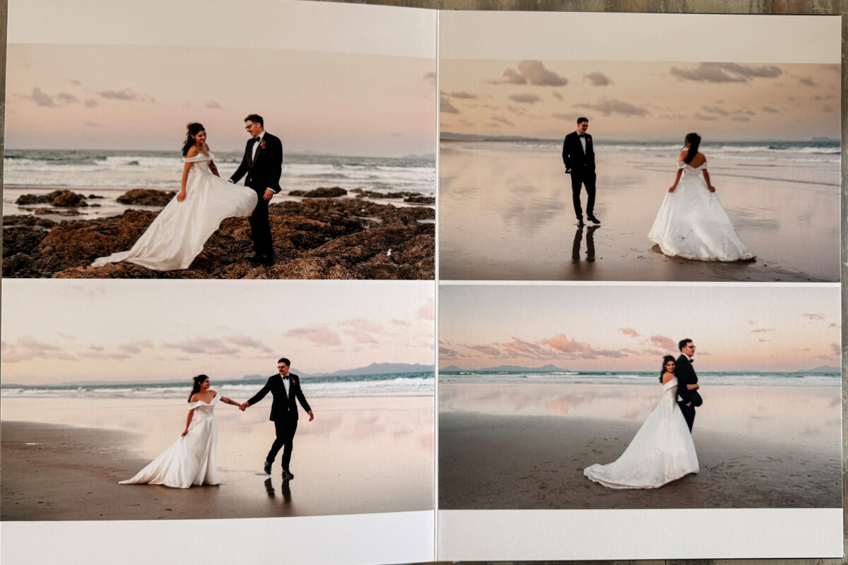 Wedding album designed by Jess Burges Photography