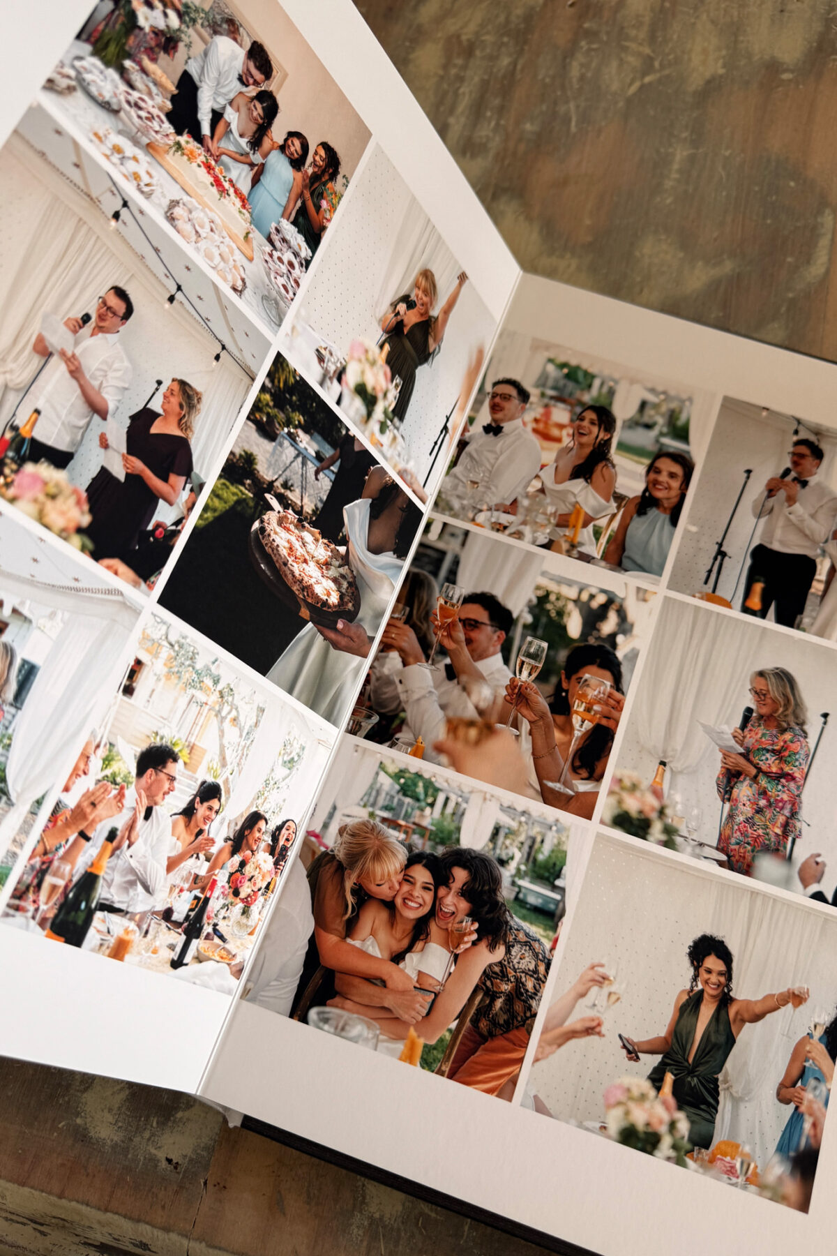 Wedding album designed by Jess Burges Photography
