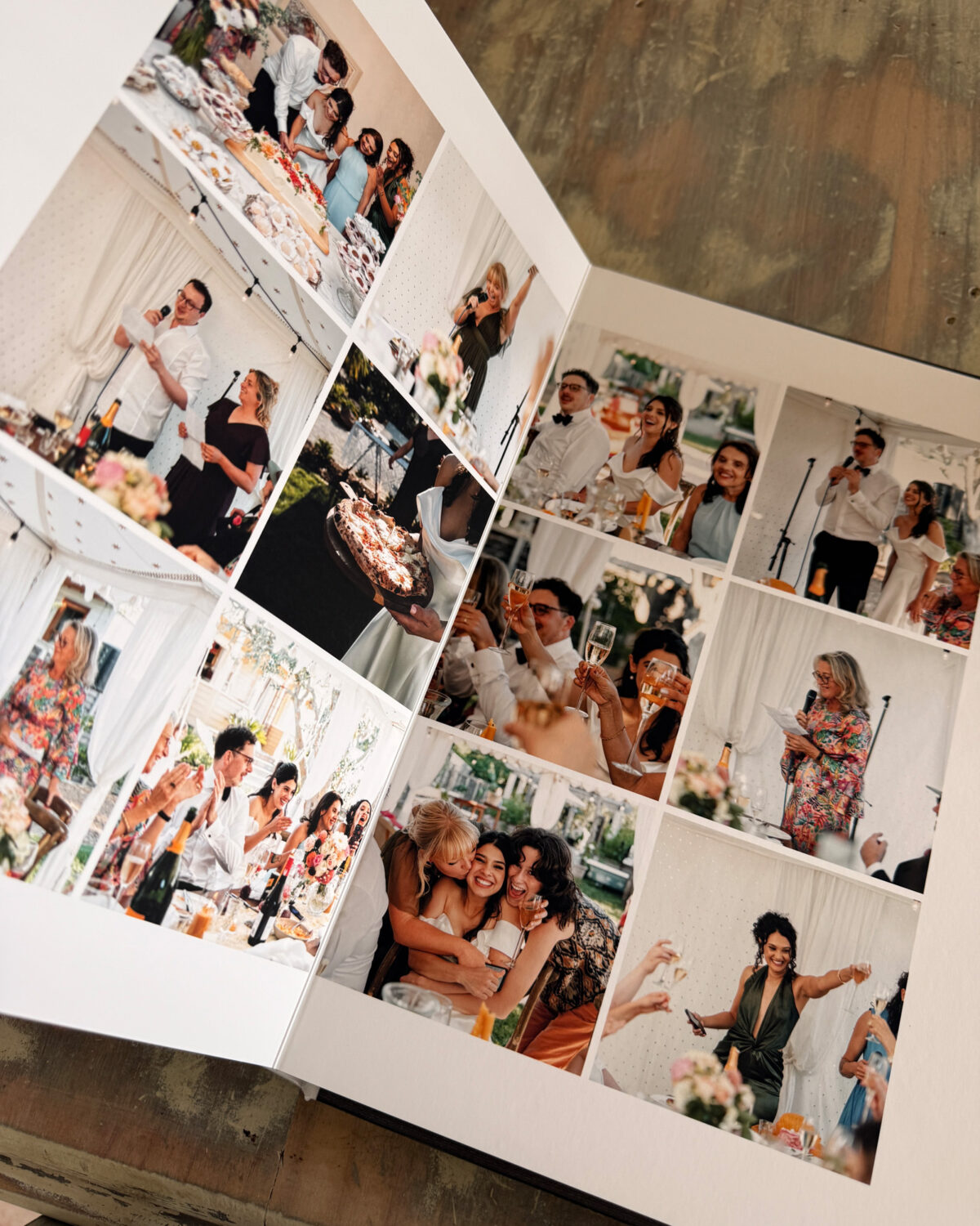 Wedding album designed by Jess Burges Photography